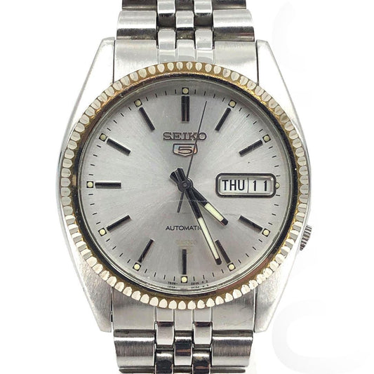 SEIKO セイコー／セイコー5 フルーテッドベゼル 7S26-3110／自動巻き／ステンレス／シルバー