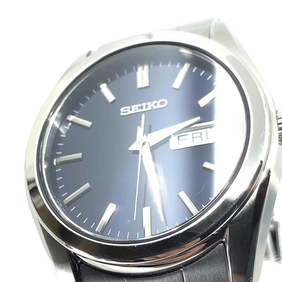 【美品・箱・コマ付】SEIKO セイコー／セレクション 6N53-00B0／ソーラークォーツ／ステンレス／シルバー・ネイビー