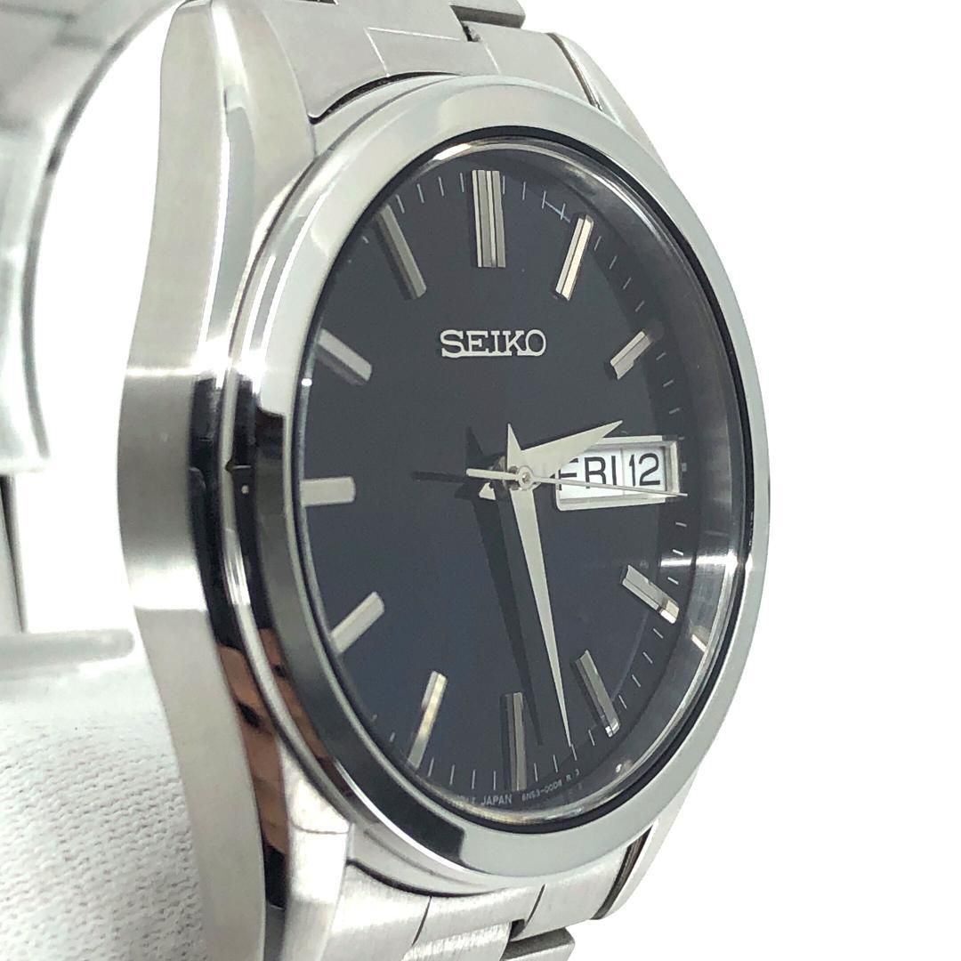 【美品・箱・コマ付】SEIKO セイコー／セレクション 6N53-00B0／ソーラークォーツ／ステンレス／シルバー・ネイビー