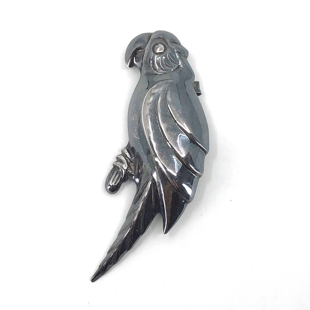 【訳あり・売り切り品】オウム ブローチ ペンダントトップ ／SV925／シルバー