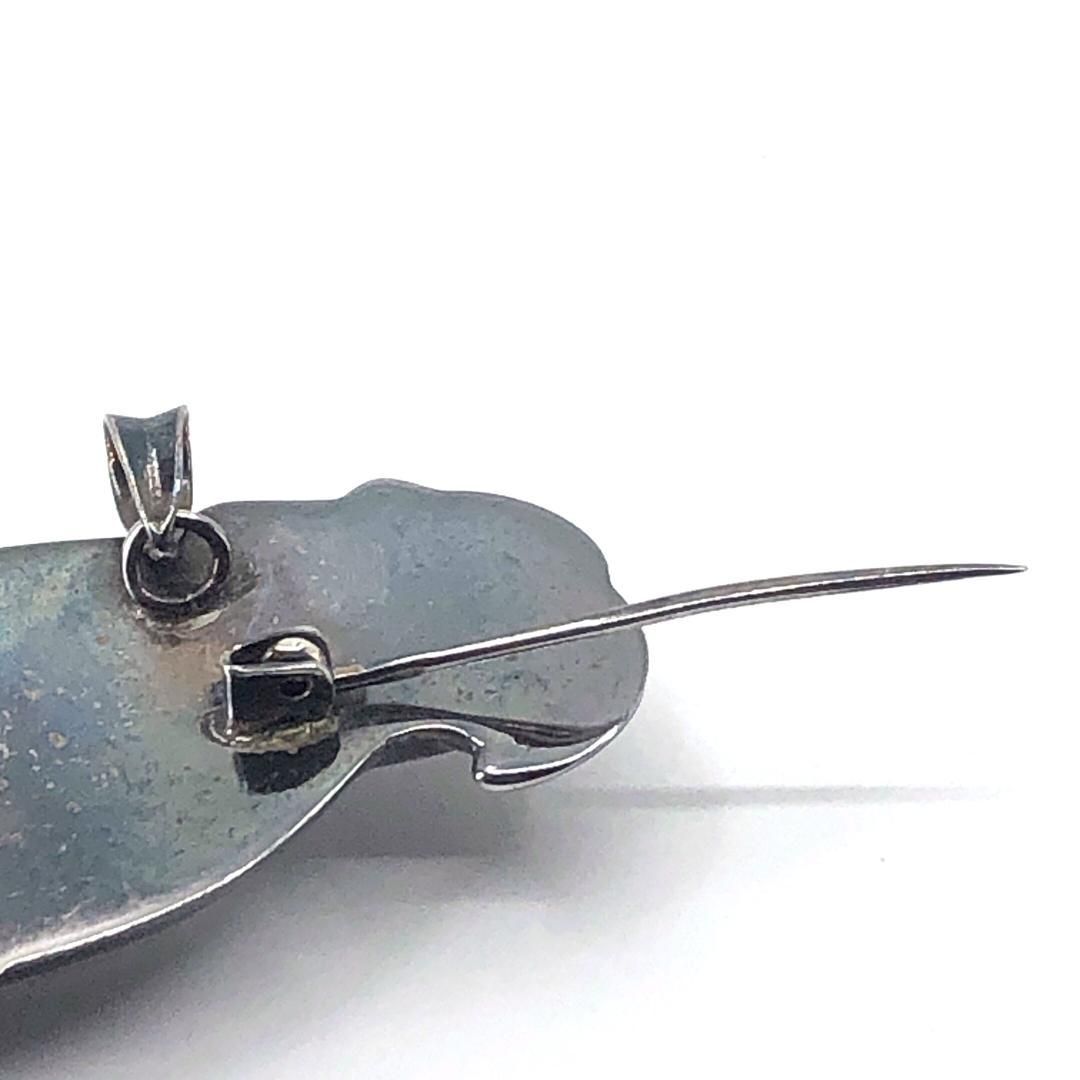 【訳あり・売り切り品】オウム ブローチ ペンダントトップ ／SV925／シルバー