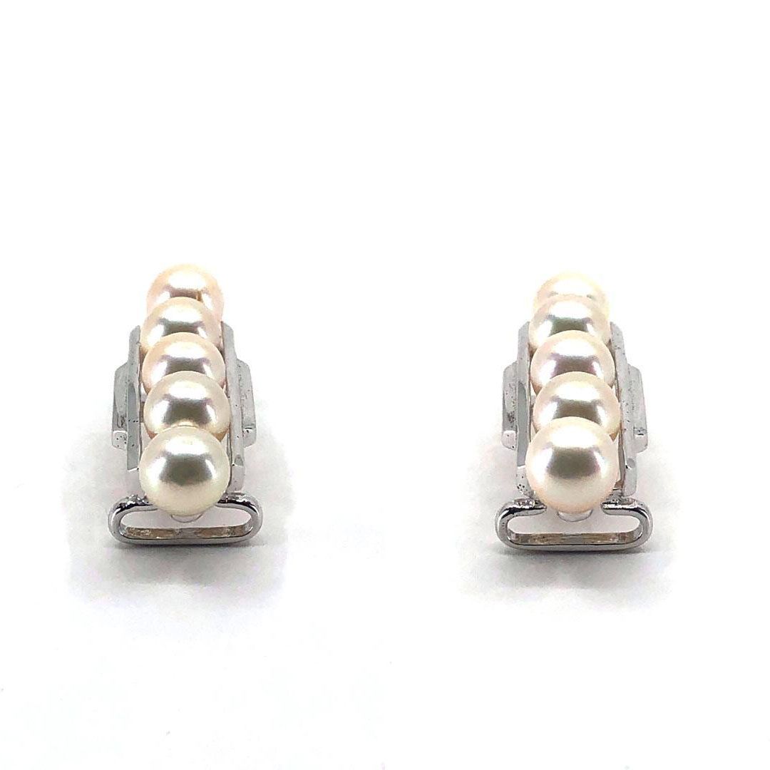 【美品】MIKIMOTO ミキモト／アコヤパール 真珠 帯留め シルバー 帯紐付き／アコヤパール・SV925／パールホワイト・シルバー