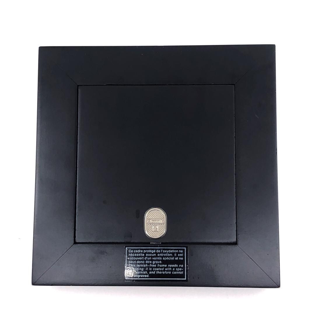 【美品・箱付き】Christofle クリストフル／ダブルハート フォトフレーム 写真立て／クリストフルシルバー・ウッド／ブラック・ゴールド・シルバー