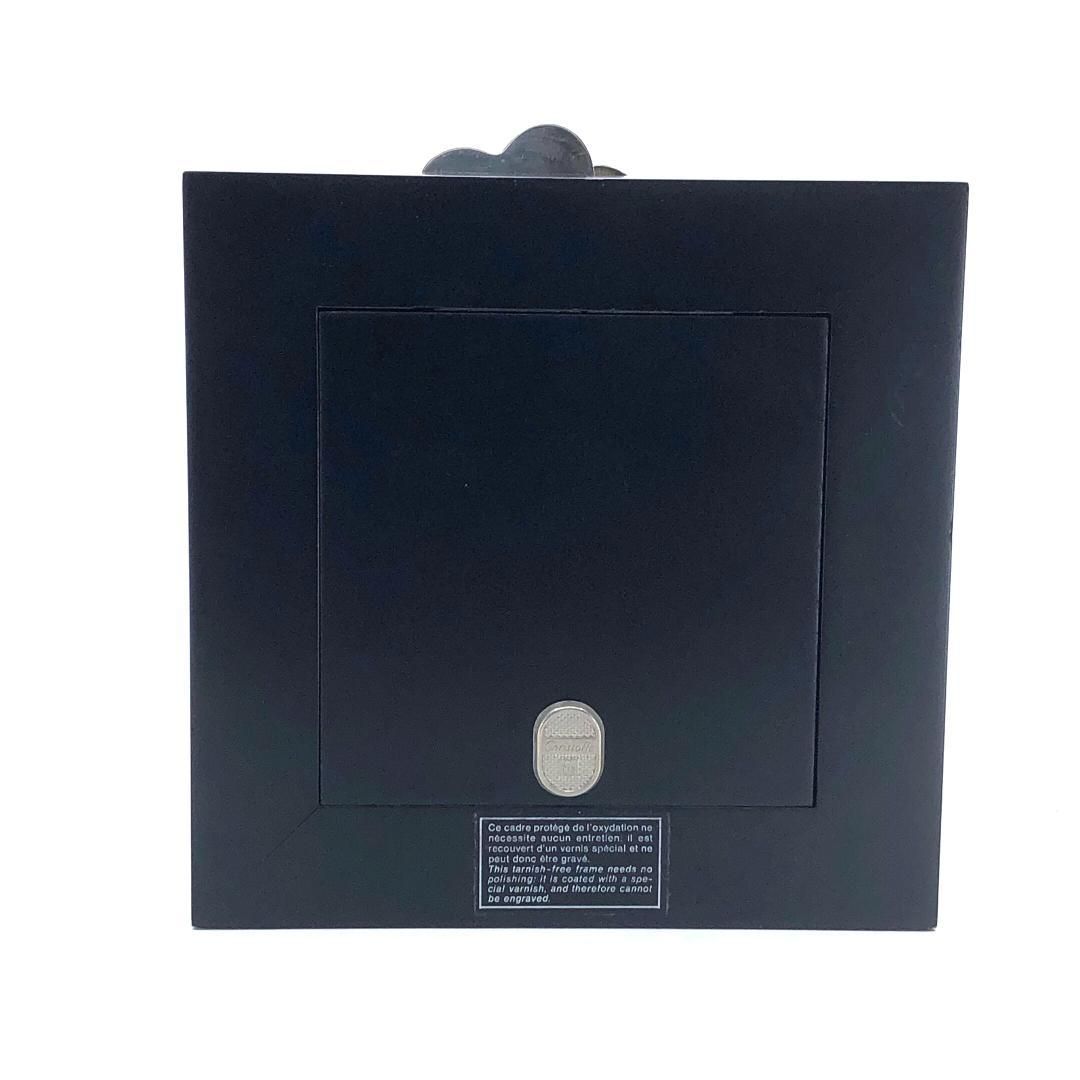 【美品・箱付き】Christofle クリストフル／ダブルハート フォトフレーム 写真立て／クリストフルシルバー・ウッド／ブラック・ゴールド・シルバー