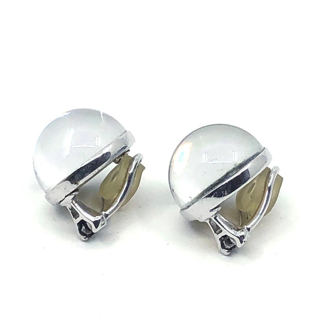 【美品】Baccarat バカラ／クリスタル イヤリング／クリスタルグラス・SV925／クリア・シルバー／BC527