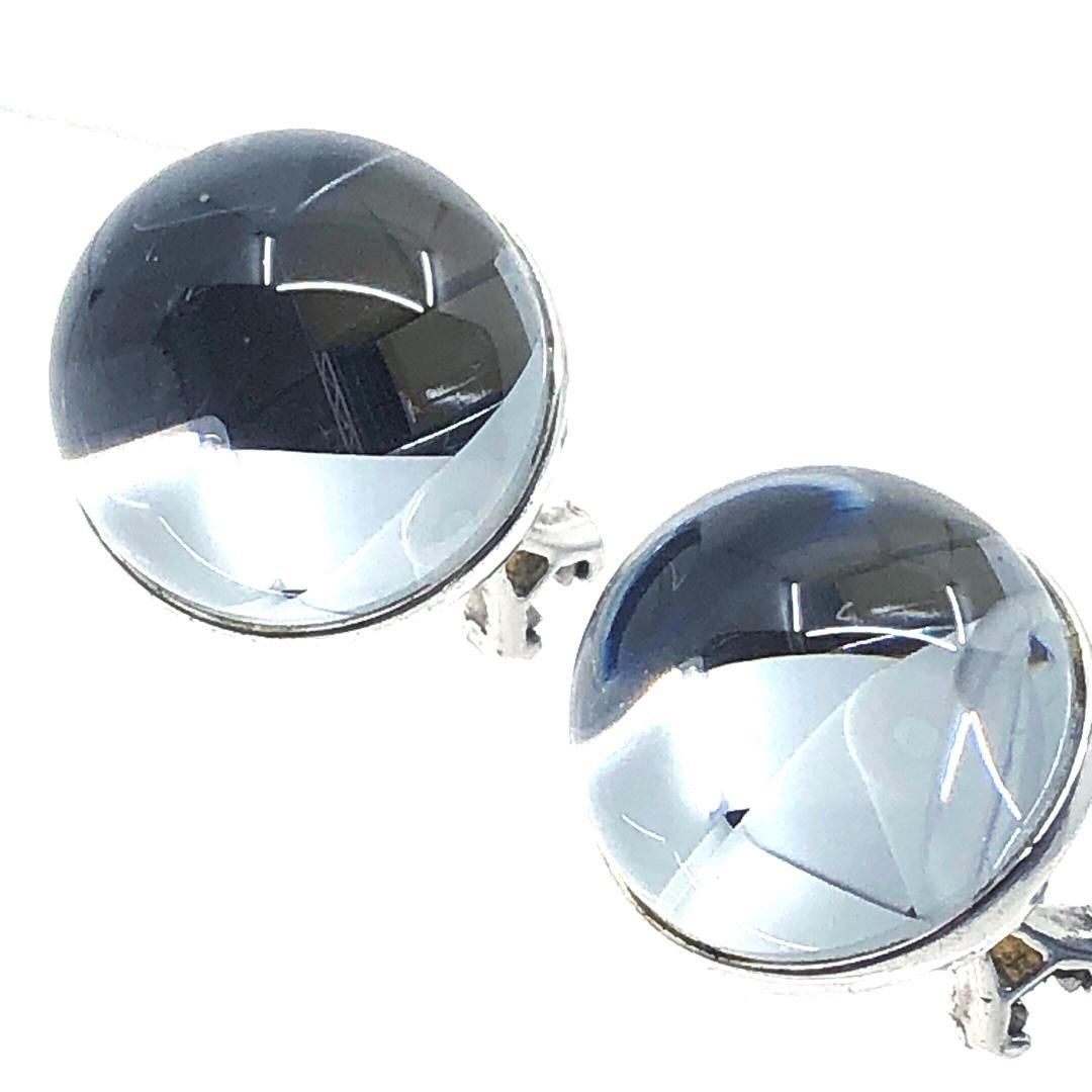 【美品】Baccarat バカラ／クリスタル イヤリング／クリスタルグラス・SV925／クリア・シルバー／BC527