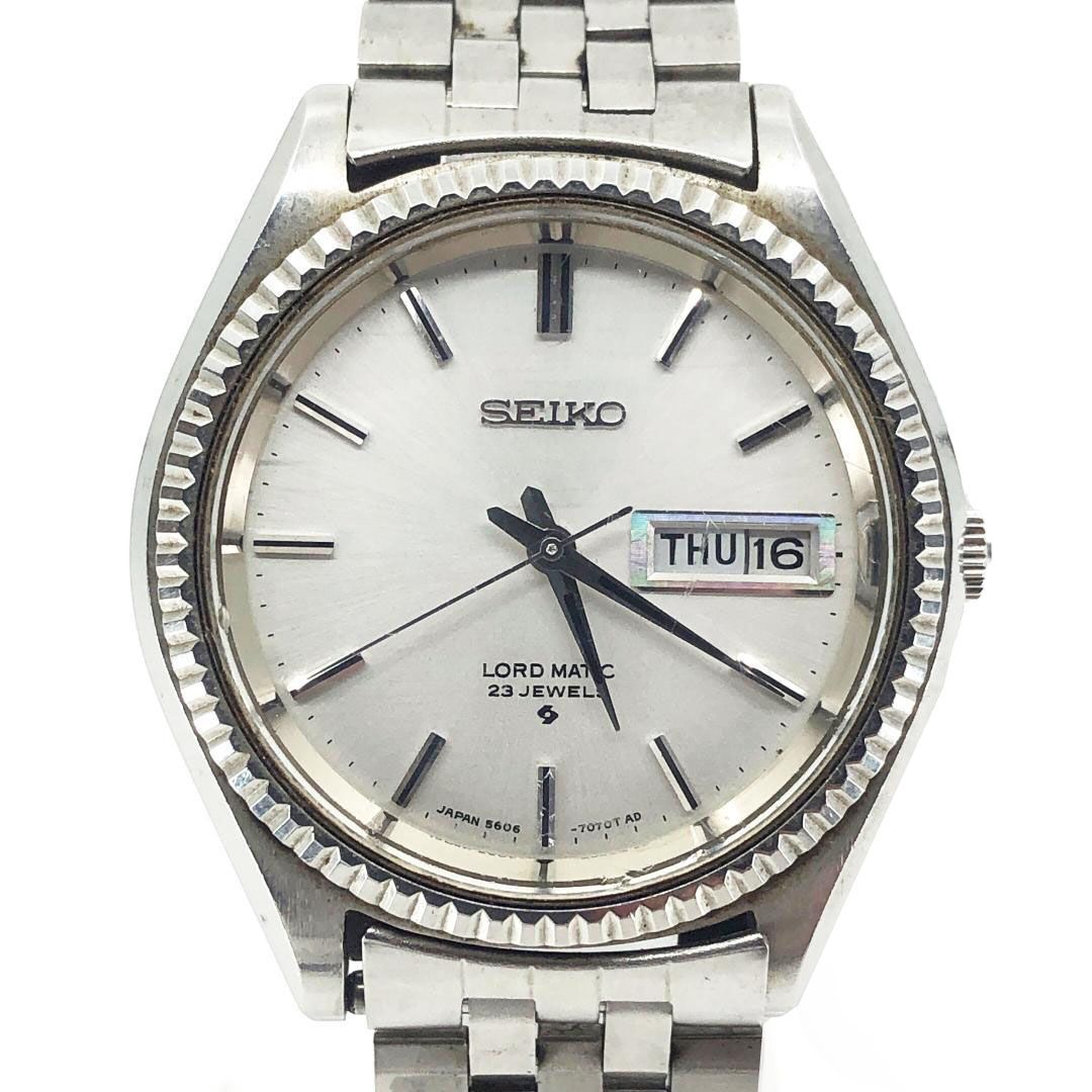 SEIKO セイコー／ロードマチック LM フルーテッドベゼル 5606-7080／自動巻き／ステンレス／シルバー・ホワイト