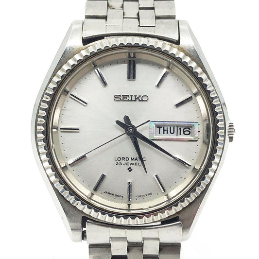 SEIKO セイコー／ロードマチック LM フルーテッドベゼル 5606-7080／自動巻き／ステンレス／シルバー・ホワイト
