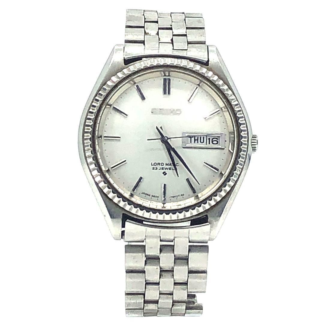 SEIKO セイコー／ロードマチック LM フルーテッドベゼル 5606-7080／自動巻き／ステンレス／シルバー・ホワイト