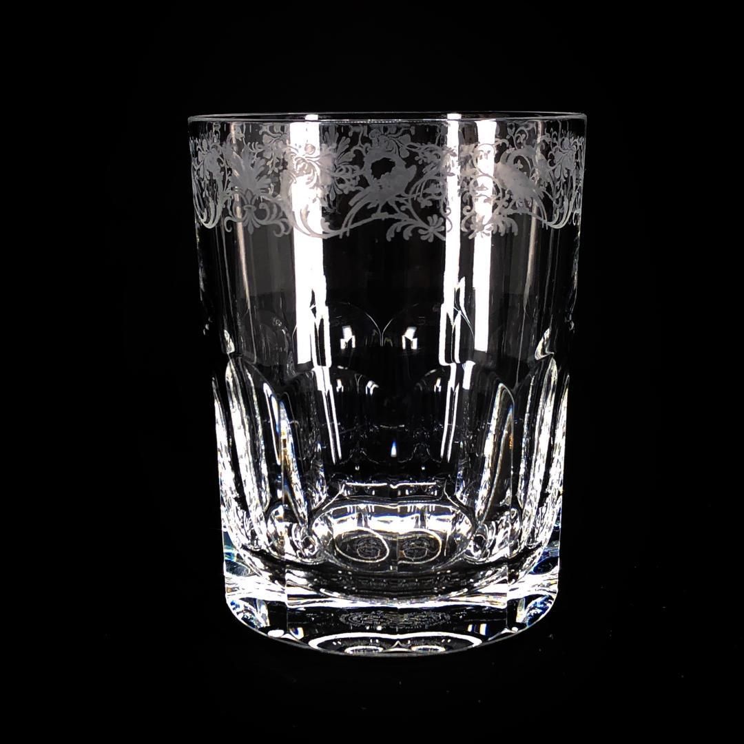 【希少・美品】Baccarat バカラ／キリンコレクターズ 鳥草花柄 ロックグラス／クリスタルグラス／クリア／BC528