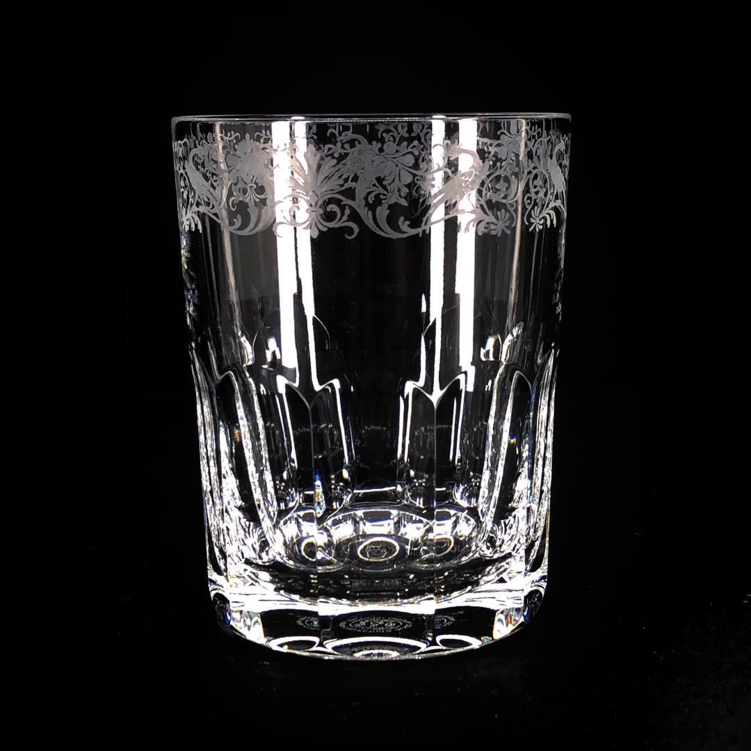 【希少・美品】Baccarat バカラ／キリンコレクターズ 鳥草花柄 ロックグラス／クリスタルグラス／クリア／BC528