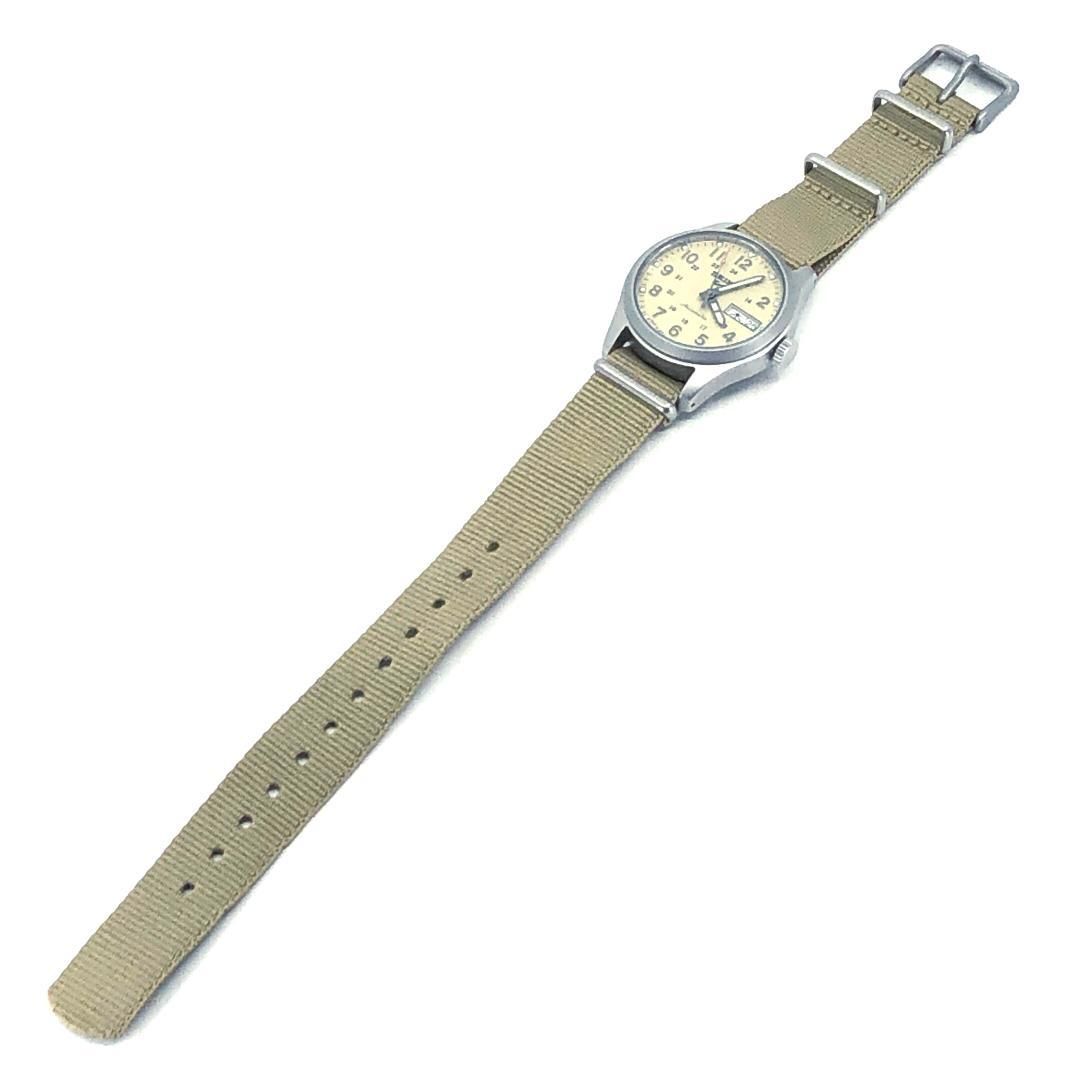 【美品】SEIKO セイコー／セイコー5 4R36-13P0／自動巻き／裏スケ／ステンレス・キャンバス／シルバー・サンド・カーキ