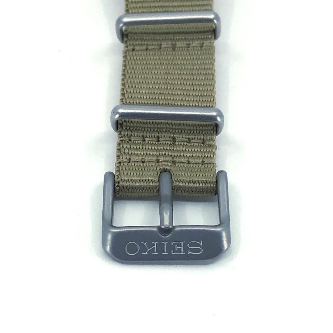 【美品】SEIKO セイコー／セイコー5 4R36-13P0／自動巻き／裏スケ／ステンレス・キャンバス／シルバー・サンド・カーキ