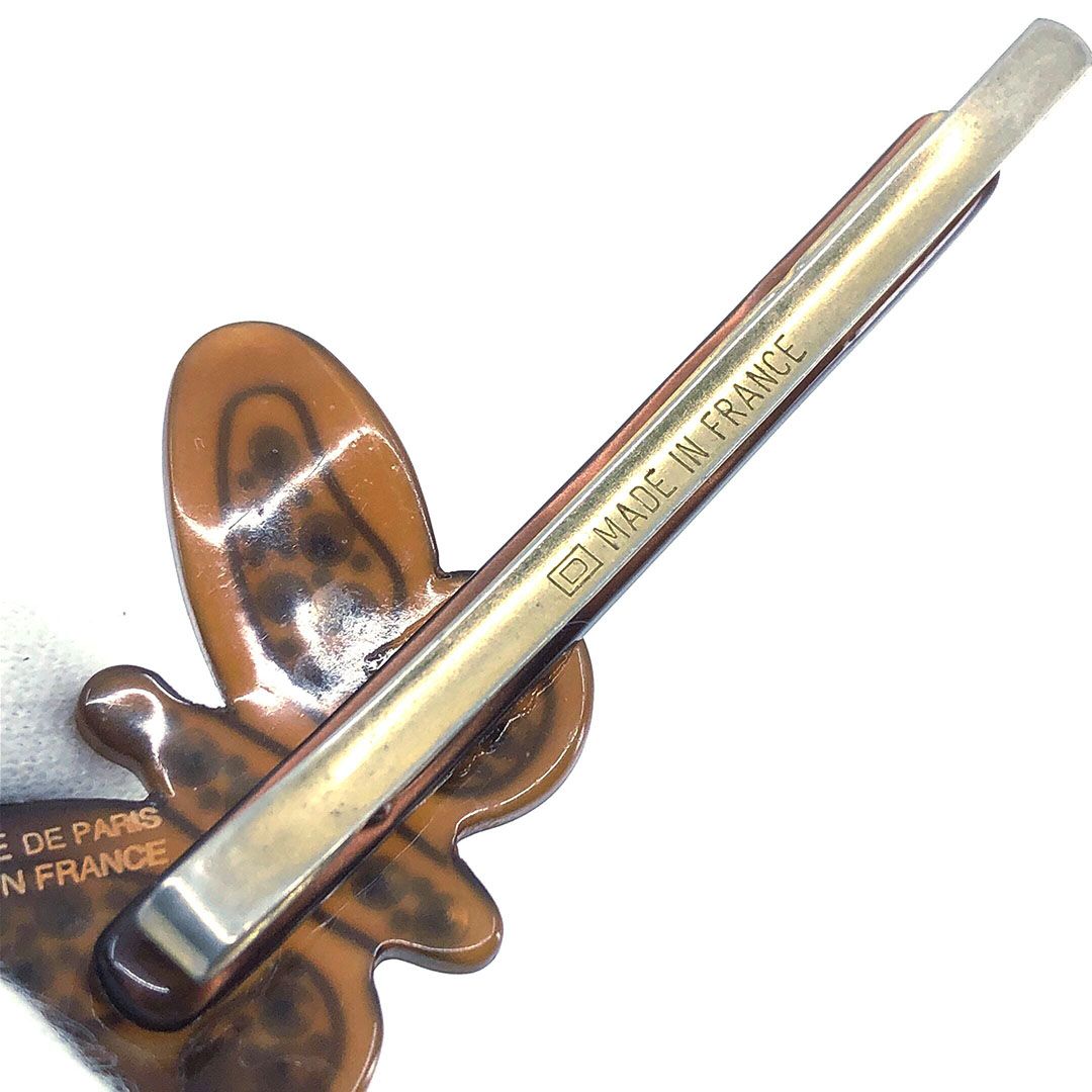 ALEXANDRE DE PARIS アレクサンドルドゥパリ／ヘアアクセサリー ヘアクリップ バタフライ 蝶／カラー ラインストーン／ブラウン ゴールド／AP03