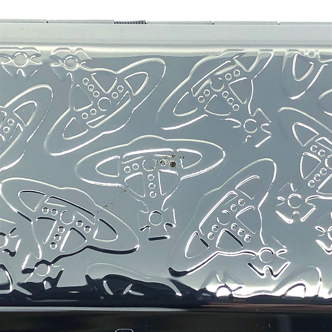 【箱・保管袋付き】Vivienne Westwood ヴィヴィアンウエストウッド／シガー シガレット ケース オーブ柄／ステンレス／シルバー