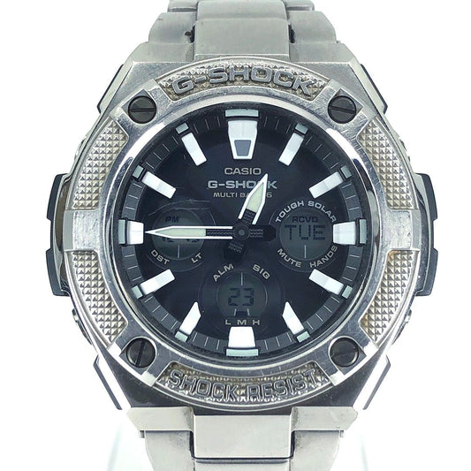 CASIO カシオ／G-SHOCK G-STEEL GST-W330D／ソーラークォーツ／アナデジ／ステンレス／シルバー・ブラック