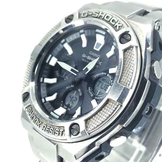 CASIO カシオ／G-SHOCK G-STEEL GST-W330D／ソーラークォーツ／アナデジ／ステンレス／シルバー・ブラック