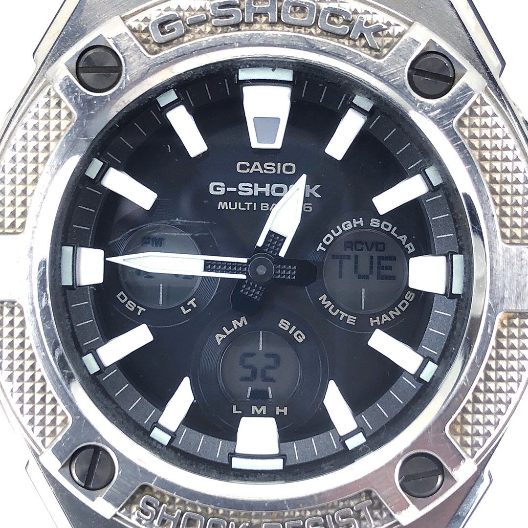 CASIO カシオ／G-SHOCK G-STEEL GST-W330D／ソーラークォーツ／アナデジ／ステンレス／シルバー・ブラック