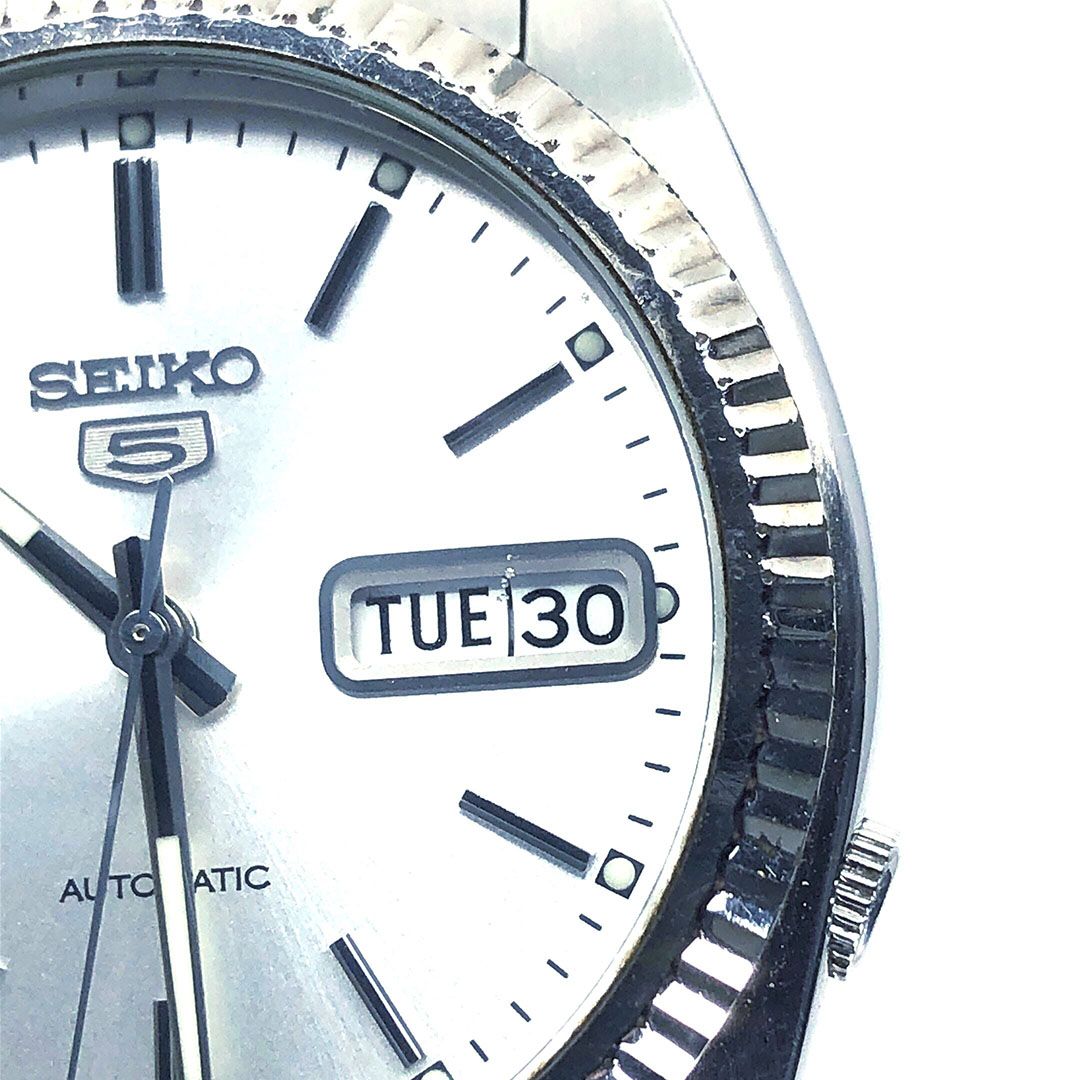 SEIKO セイコー／セイコー5 7S26-0500／自動巻き／裏スケルトン／ステンレス／シルバー