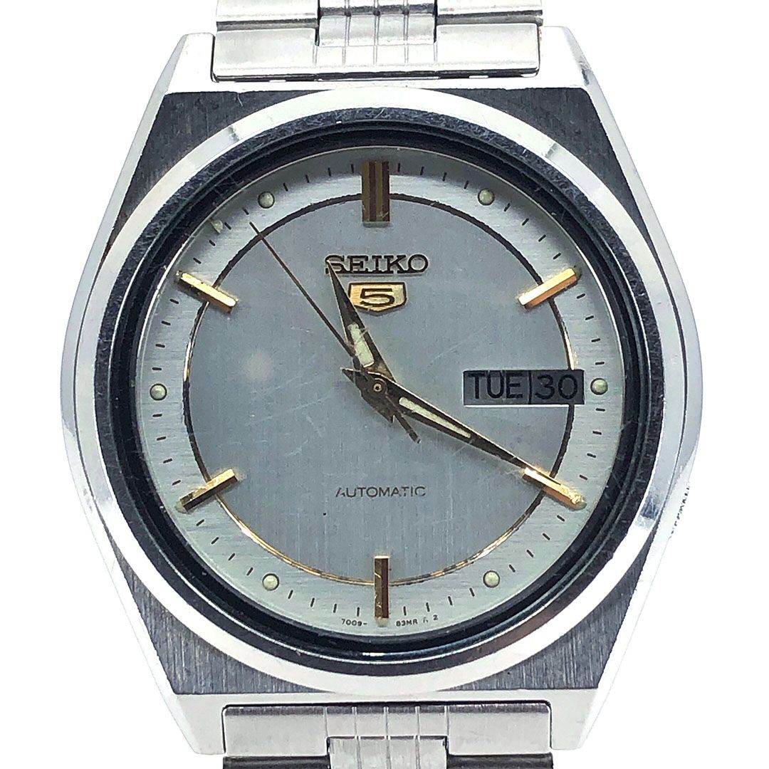 SEIKO セイコー／セイコー 5 7009-876A／自動巻き／ゴールドインデックス／ステンレス／シルバー・ゴールド