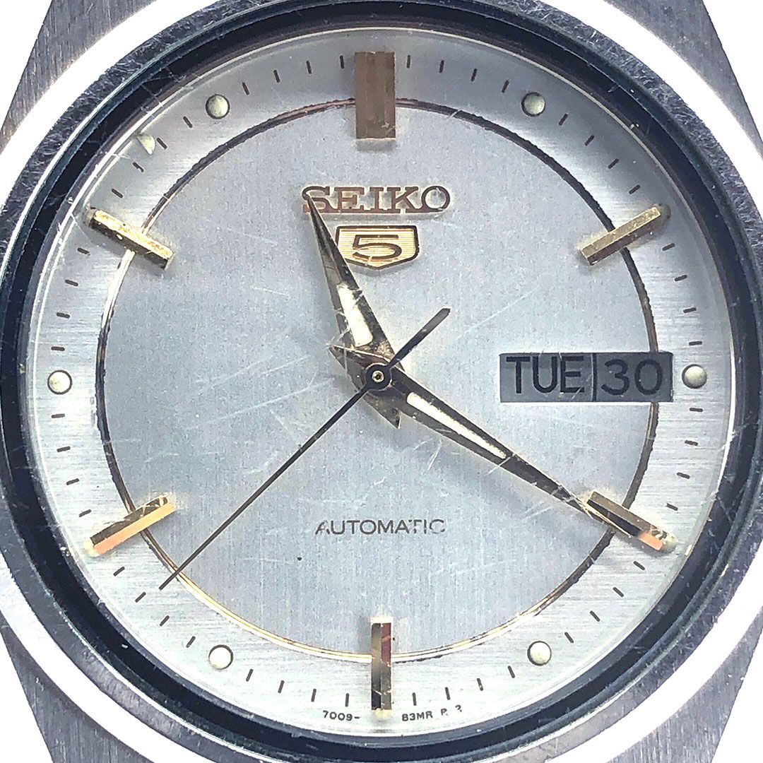SEIKO セイコー／セイコー 5 7009-876A／自動巻き／ゴールドインデックス／ステンレス／シルバー・ゴールド