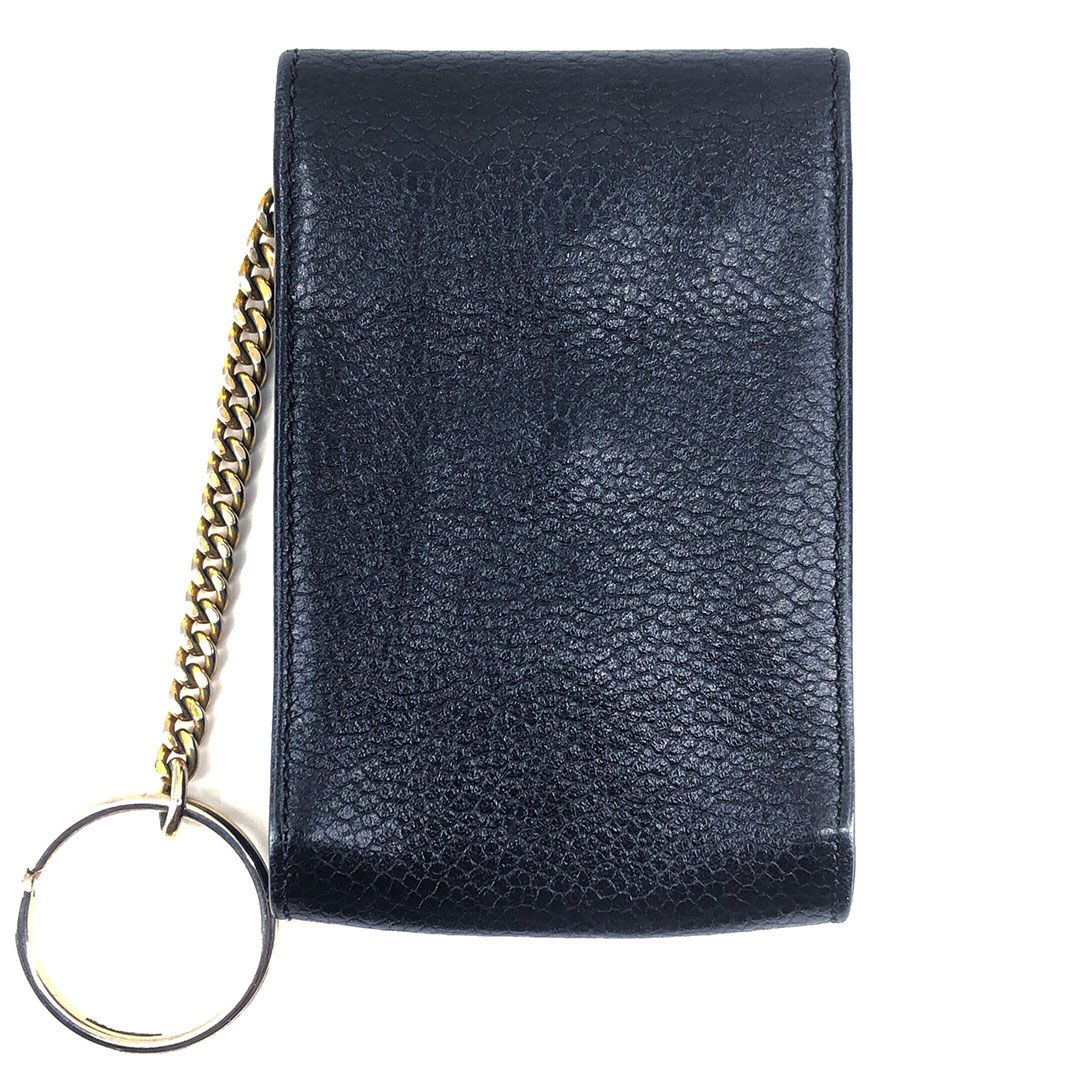 【箱・ギャランティカード付き・シール有り】CHANEL シャネル／キーリング付 シガレットケース キーケース／キャビアスキン／ブラック