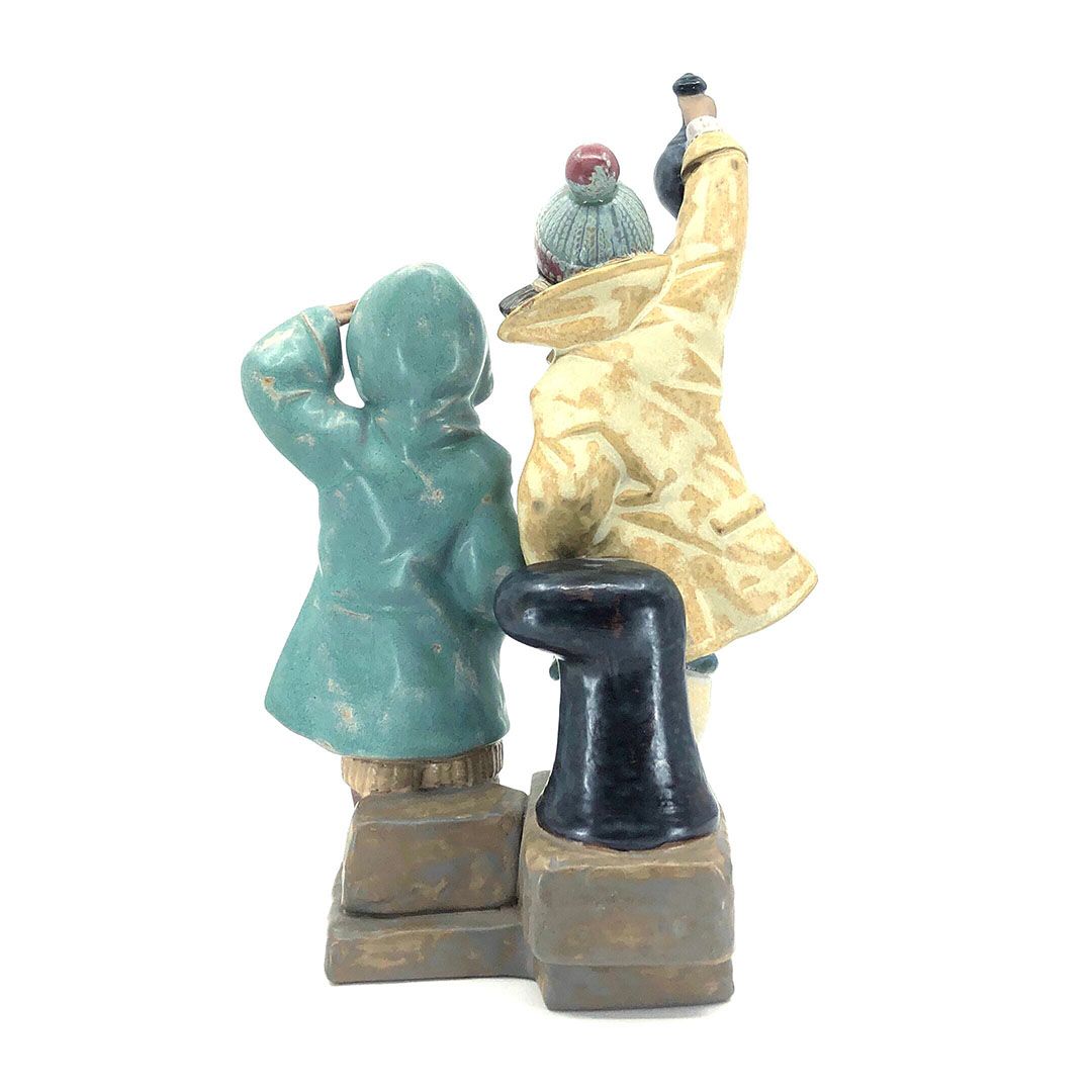 【美品】LLADRO リヤドロ／おーい、ここだよ フィギュリン／2173／陶器／マルチカラー