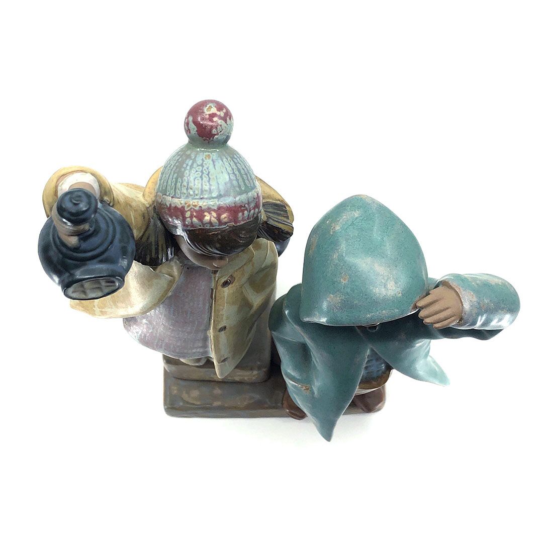 【美品】LLADRO リヤドロ／おーい、ここだよ フィギュリン／2173／陶器／マルチカラー