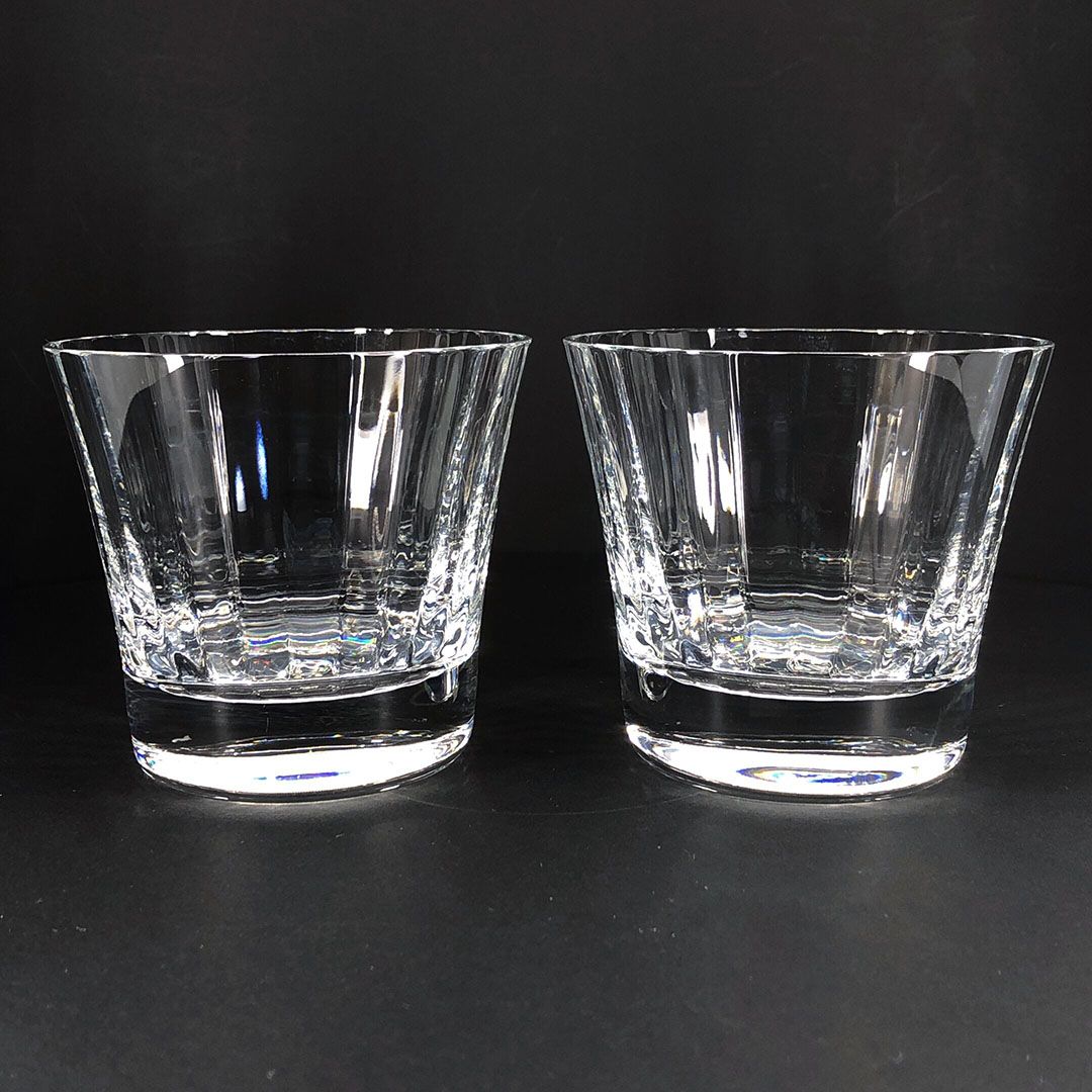 【希少・箱付き】Baccarat  バカラ／ミルニュイ ペア タンブラー／クリスタルグラス／クリア／BC539