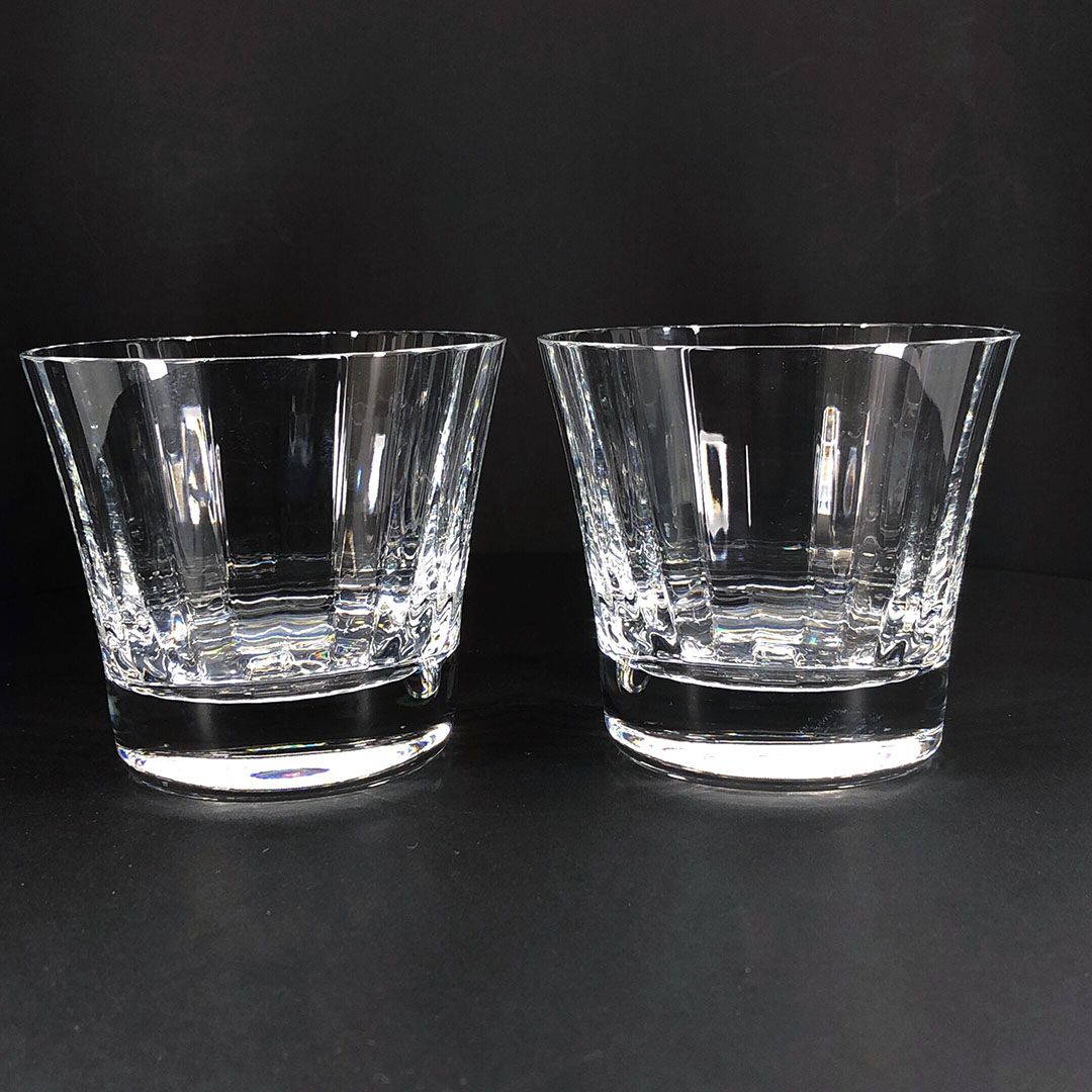 【希少・箱付き】Baccarat  バカラ／ミルニュイ ペア タンブラー／クリスタルグラス／クリア／BC539