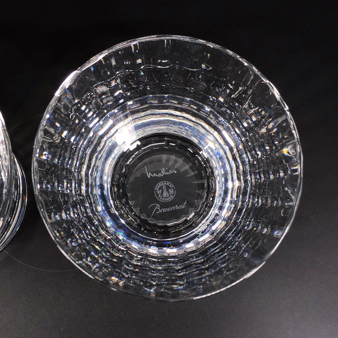 【希少・箱付き】Baccarat  バカラ／ミルニュイ ペア タンブラー／クリスタルグラス／クリア／BC539