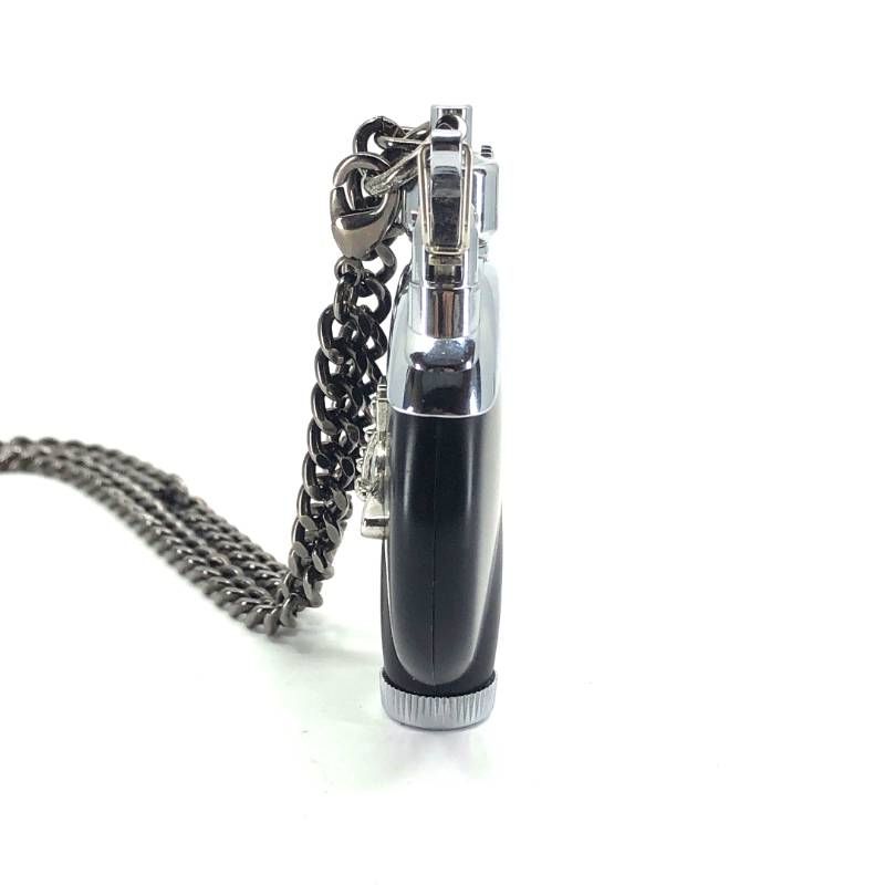 【美品・箱付き】ヴィヴィアンウエストウッド／チェーン ネックレス オイルライター／オーブ／ステンレス／ブラック