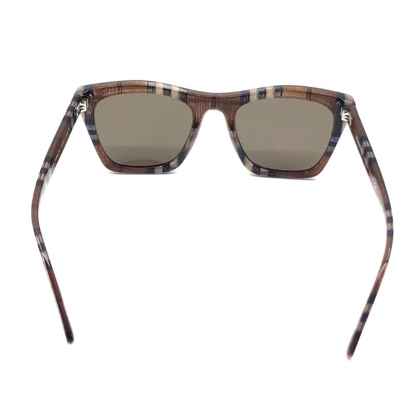 【美品・ケース付き】BURBERRY バーバリー／ノバチェック サングラス B 4348／アセテート／52□21 145／ブラウン