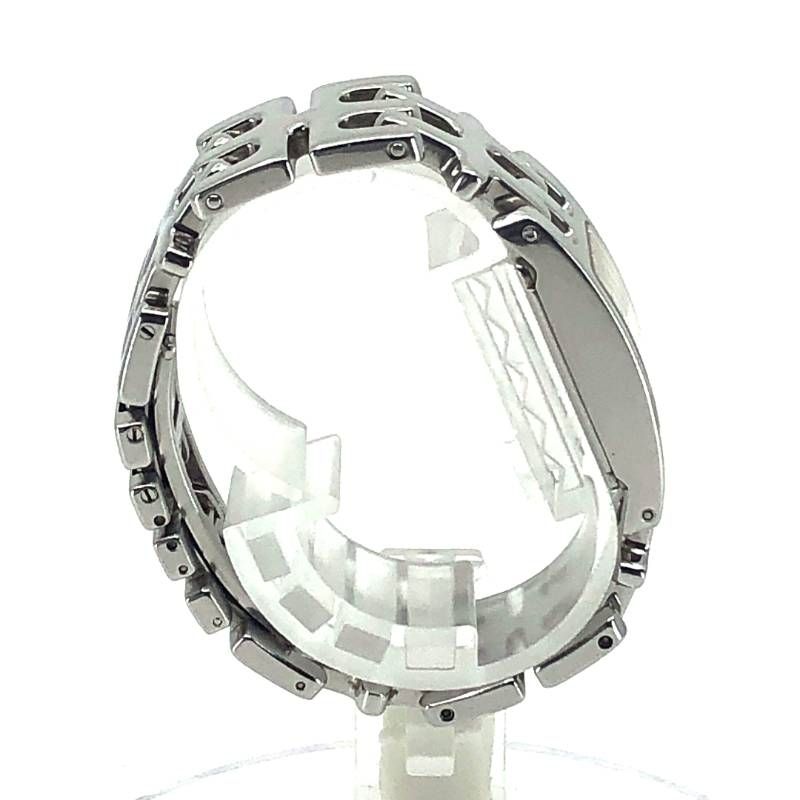 【美品】Georg Jensen ジョージジェンセン／レディース 腕時計 376／クォーツ／ステンレス シェル文字盤 4PD／シルバー ホワイト