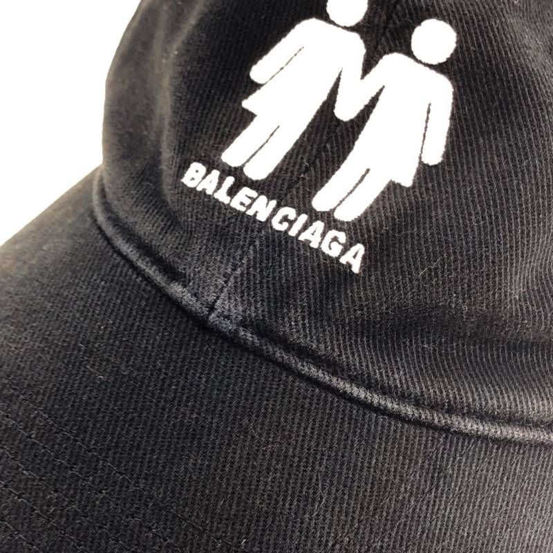BALENCIAGA バレンシアガ／ヴィンテージ加工 2022 Pride プライド ベースボールキャップ／M 57／ブラック