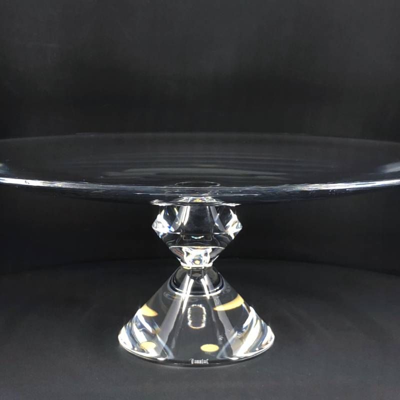 【希少】Baccarat バカラ／ベガ グランドコンポート／クリスタルグラス／直径約32.5cm／クリア／BC548