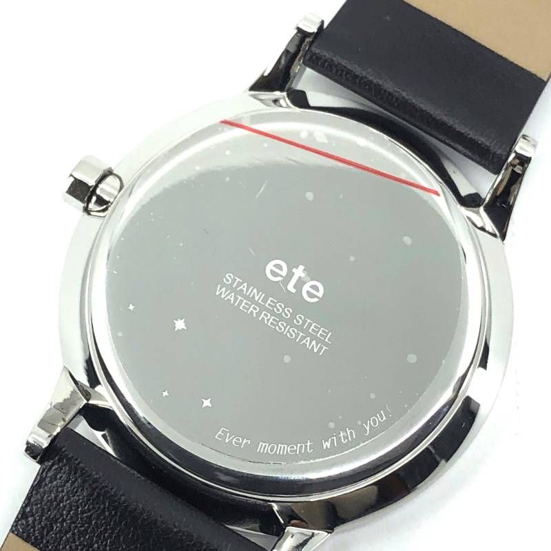 【美品・箱付き】ete エテ／メンズ 腕時計 スモールセコンド／クォーツ／ステンレス／シルバー