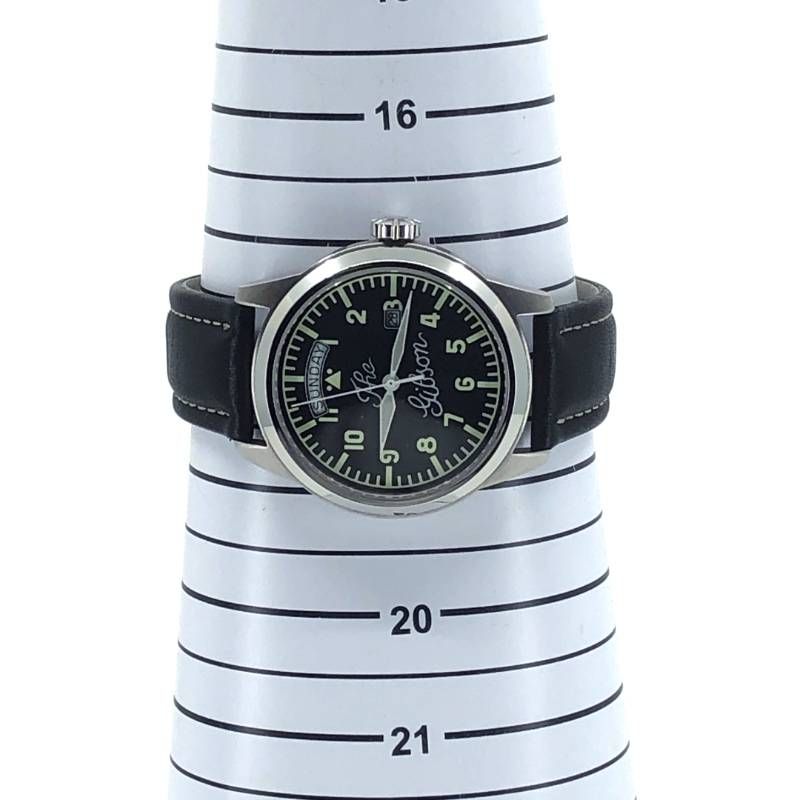 【希少・美品・ケース付き】DAVOSA ダボサ Gibson ギブソン／シンプレックス デイデイト 6207.2834／自動巻き／ステンレス／シルバー・ブラック