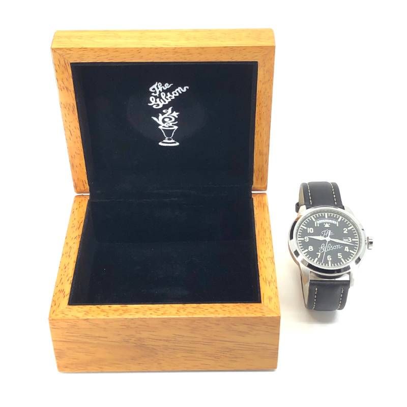 【希少・美品・ケース付き】DAVOSA ダボサ Gibson ギブソン／シンプレックス デイデイト 6207.2834／自動巻き／ステンレス／シルバー・ブラック