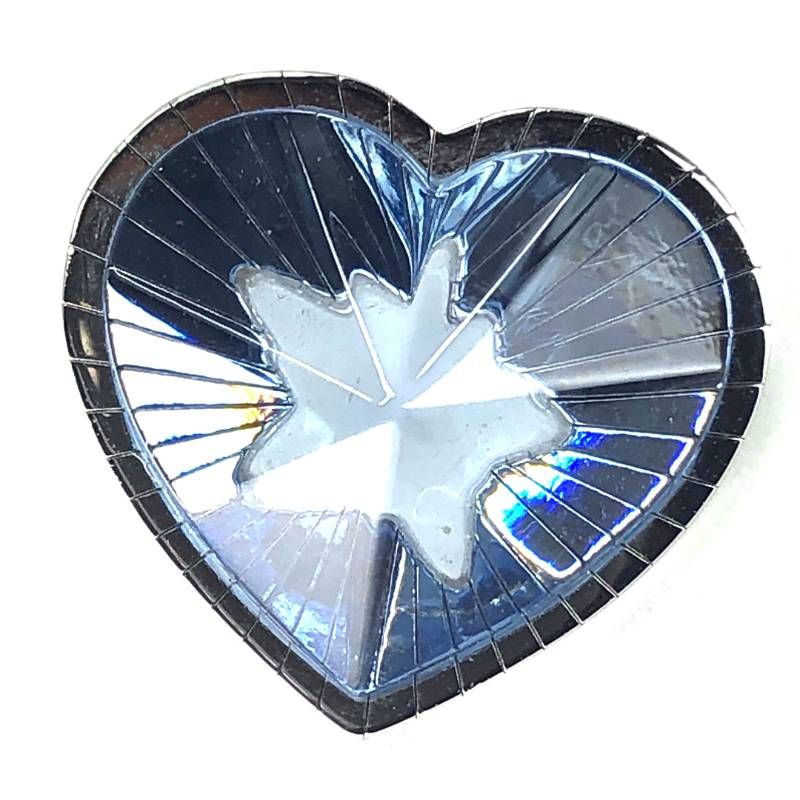 【美品・箱・保管袋付き】Baccarat バカラ／エトワール・ドゥ・モンクール コレクション スタッドピアス PVM／クリスタルグラス・SV925／ライトブルー・シルバー／BC558