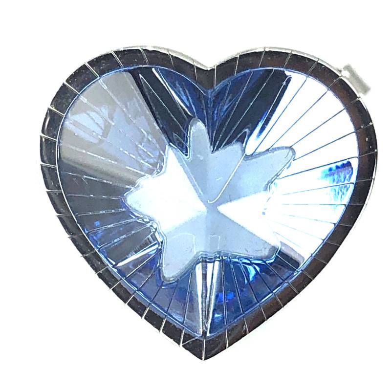 【美品・箱・保管袋付き】Baccarat バカラ／エトワール・ドゥ・モンクール コレクション スタッドピアス PVM／クリスタルグラス・SV925／ライトブルー・シルバー／BC558