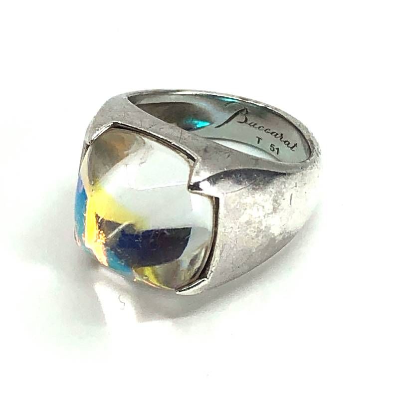 Baccarat バカラ／メディチ リング／クリスタルグラス・SV925／11.5号／オーロラ／BC560