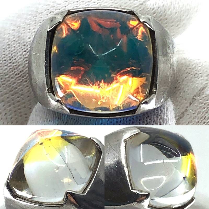 Baccarat バカラ／メディチ リング／クリスタルグラス・SV925／11.5号／オーロラ／BC560