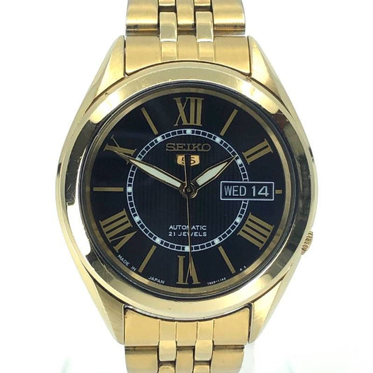 SEIKO セイコー／セイコー5 7S26-03V0／自動巻き／ステンレス／ゴールド・ブラック