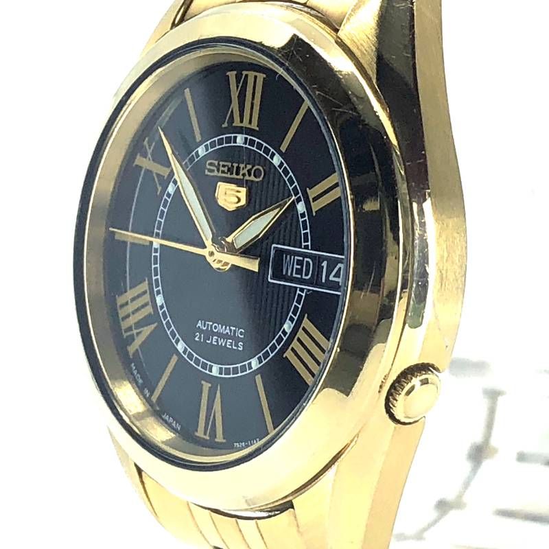 SEIKO セイコー／セイコー5 7S26-03V0／自動巻き／ステンレス／ゴールド・ブラック