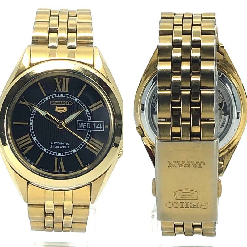 SEIKO セイコー／セイコー5 7S26-03V0／自動巻き／ステンレス／ゴールド・ブラック