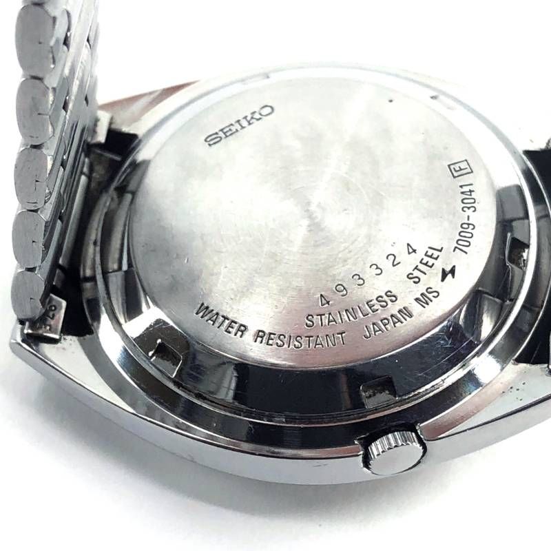 【美品】SEIKO セイコー／セイコー5 7009-3041／自動巻き／ステンレス／シルバー・イエローゴールド