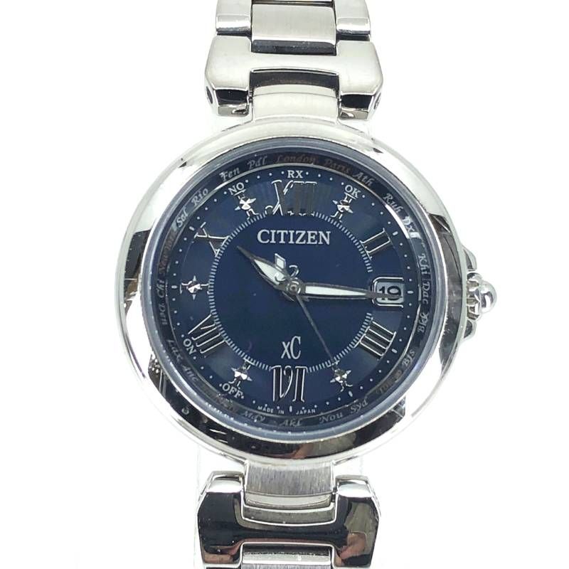 CITIZEN シチズン／XC クロスシー エコドライブ レディース H240-T019072／ソーラークォーツ／ステンレス／シルバー・ダークネイビー