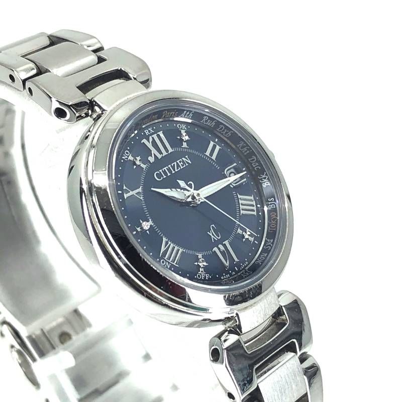 CITIZEN シチズン／XC クロスシー エコドライブ レディース H240-T019072／ソーラークォーツ／ステンレス／シルバー・ダークネイビー