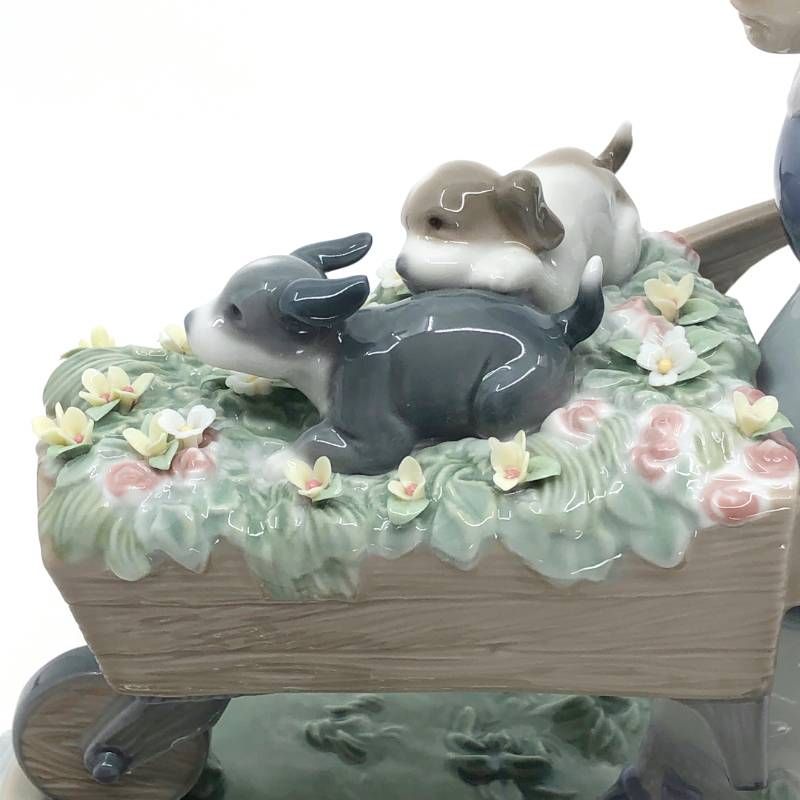 【美品】LLADRO リヤドロ／乗せてあげる 5460／陶器／マルチカラー
